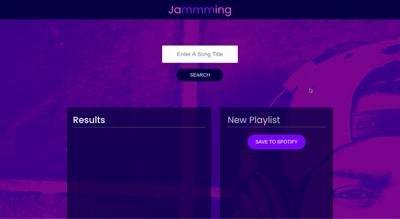 Jamming Project web page image