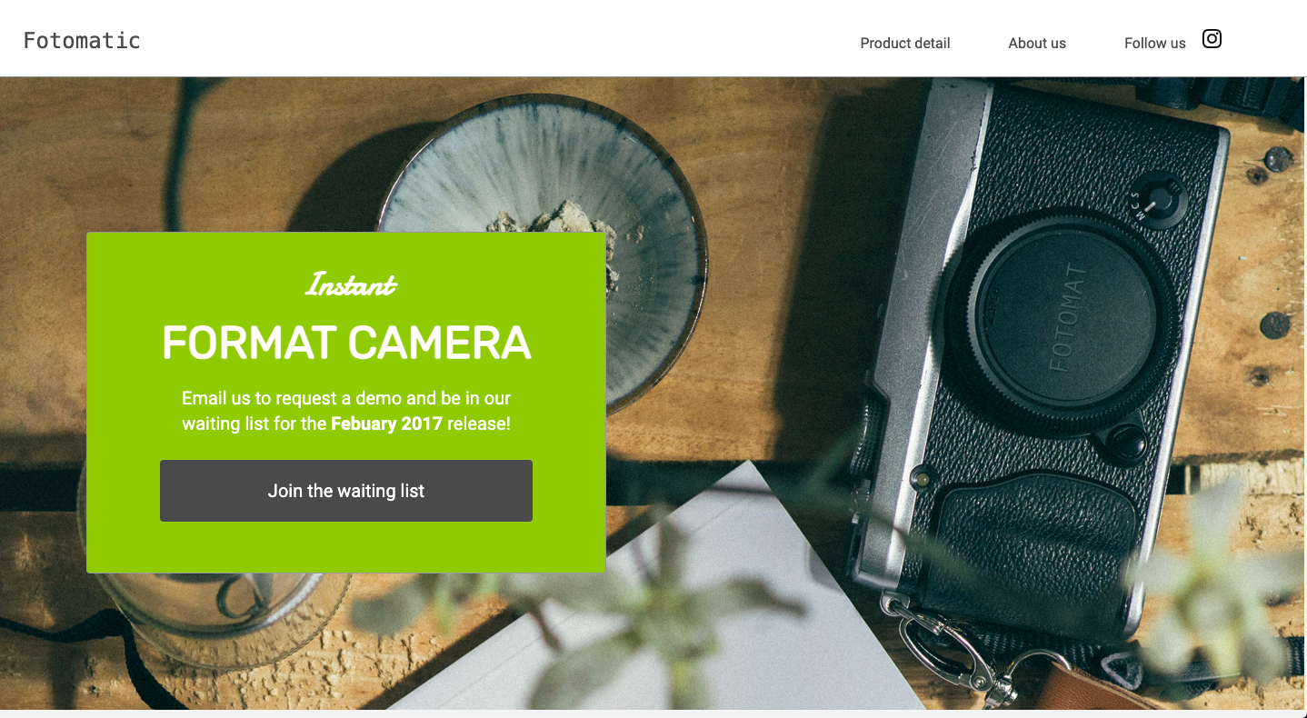fotomatic web page image